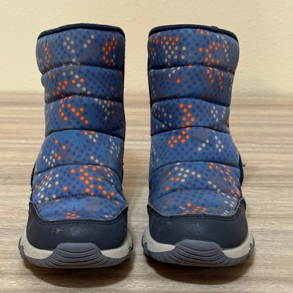 Merrell Kids Snow Boots 12M Navy Blue Orange Waterproof MK266130 Winter Play‎